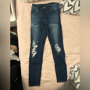 American eagle skinny ripped jeans